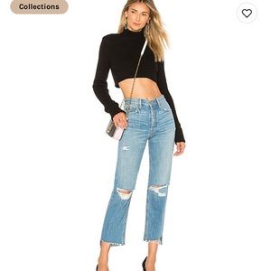 GRLFRND Helena high rise crop jeans
